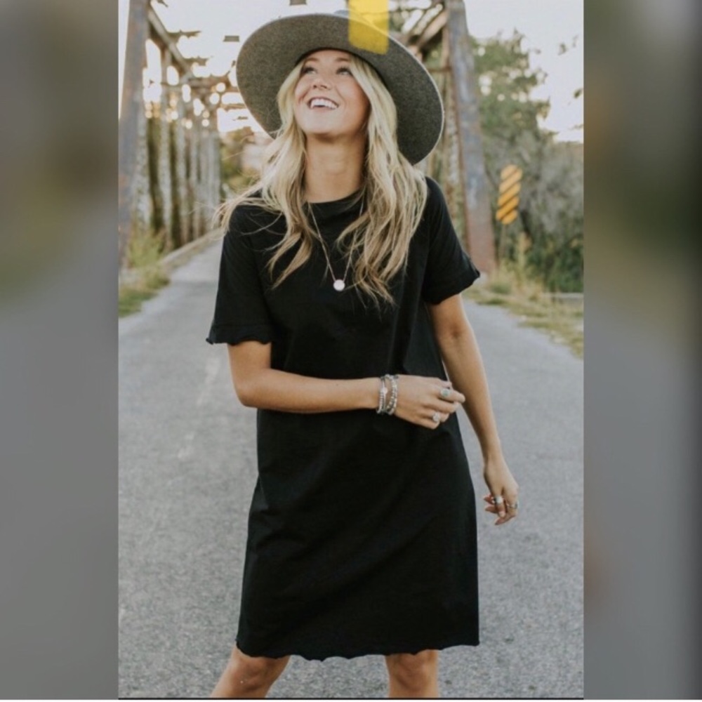 NWT ROOLEE black cotton dress